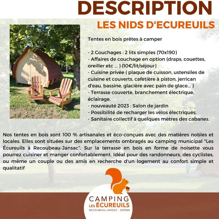 Habitat Createur - Hebergements Insolites Au Camping Municipal "Les Ecureuils" Recoubeau-Jansac Екстериор снимка