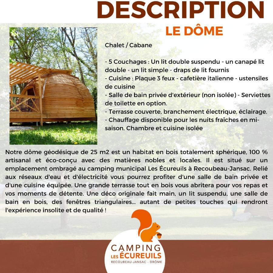Habitat Createur - Hebergements Insolites Au Camping Municipal "Les Ecureuils" Recoubeau-Jansac Екстериор снимка